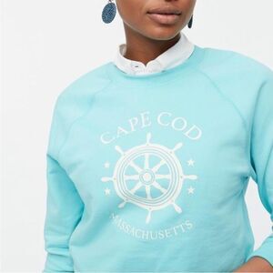 - J. Crew Factory Women's Cape Cod Sweatshirt - Medium Aqua